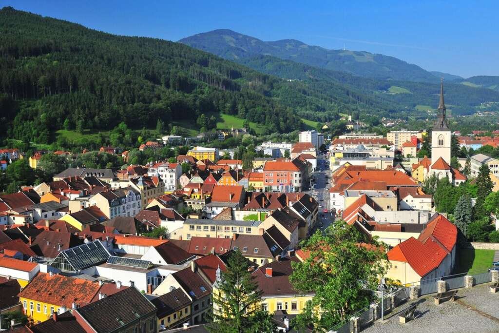 Bruck an der Mur historic town square, Styria, Austria