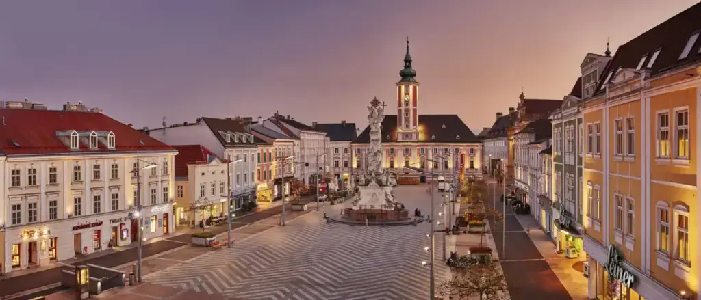 St. Pölten Hauptplatz and Baroque architecture, Austria