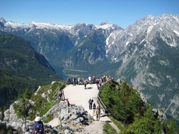 Berchtesgaden Alps and mountain village, Bavaria, Germany