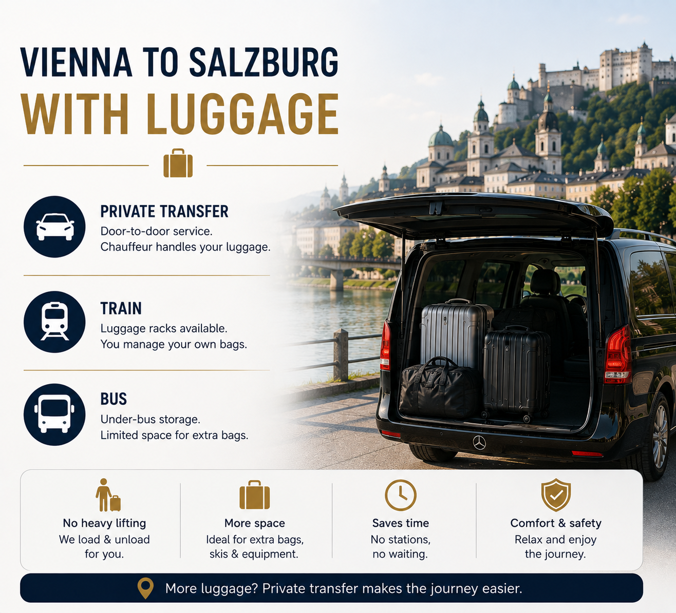Vienna to Salzburg With Luggage: Best Transport Method