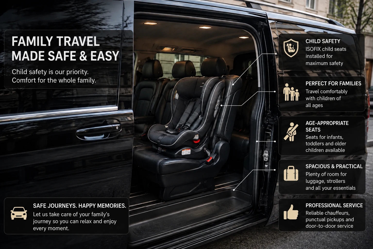 Safe Family Travel in Vienna: Chauffeur Service with Child Seats