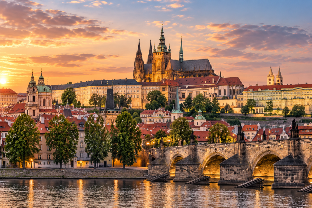 Explore the vast historic castle complex overlooking the city and the Vltava River.